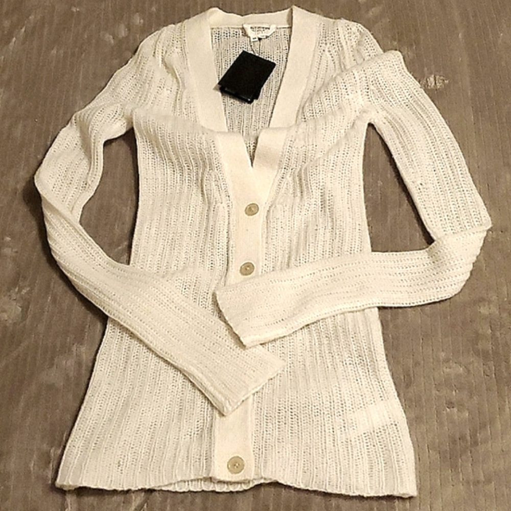 NWT!! Bird by Juicy Couture Ivory Cashmere Phoenix Cardigan Sweater Sz XS